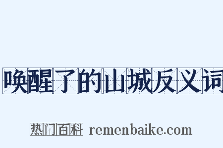 唤醒了的山城反义词是什么意思的图片